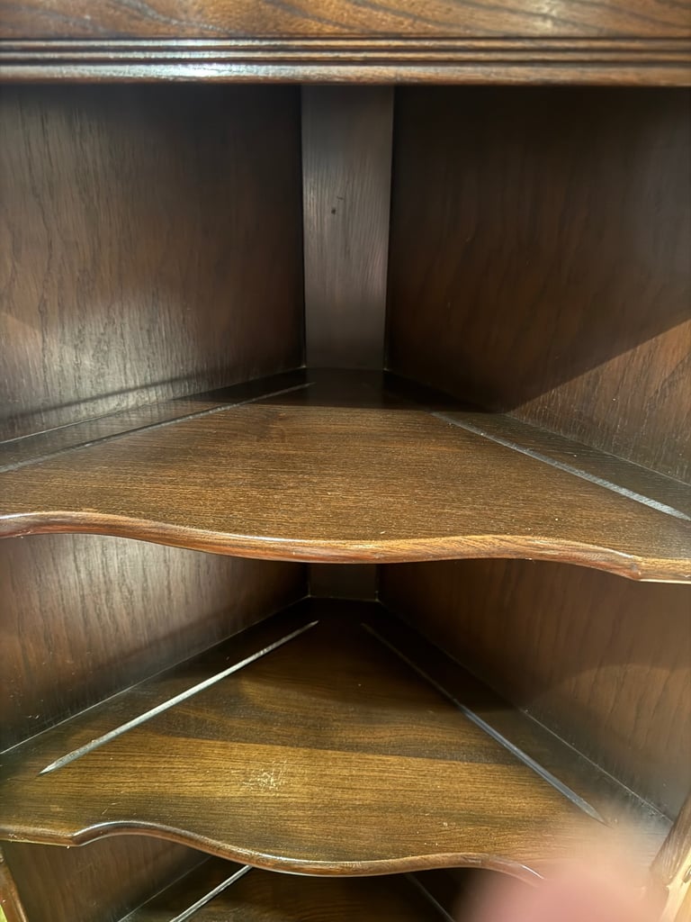 Ercol display corner cabinet