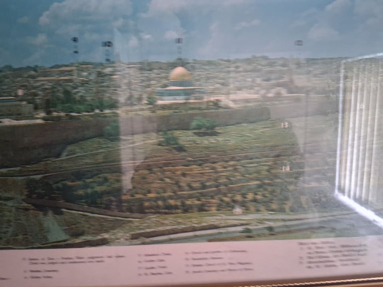 Framed panaramic photo of Jerusalem