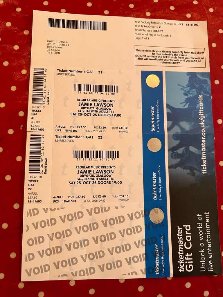 Jamie Lawson Tickets, Drygate, Glasgow, Sat, 25 Oct 2025, 19:00