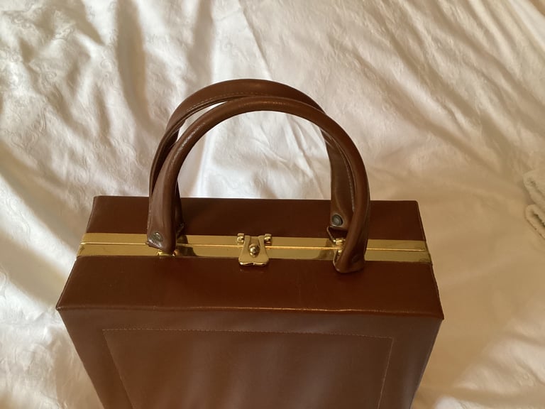 Retro Vintage Faux leather square handbag