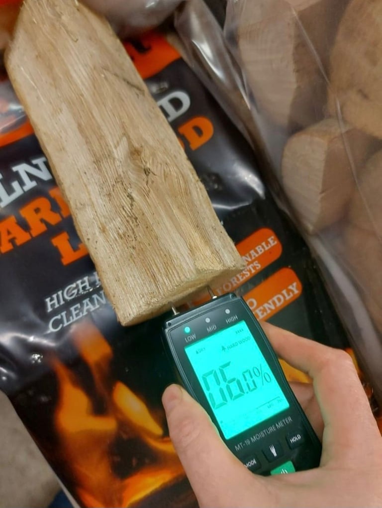 🔥 Hardwood Kiln Dried Firewood (100% Ash) - Kindling - Softwood Netting Bags - Smokeless Coal 🔥 