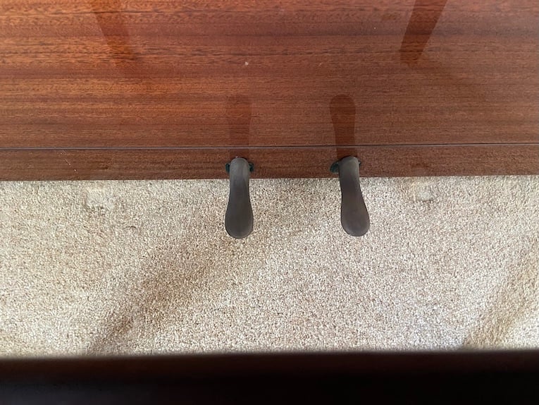 PIANO: Bentley Compact 85C Upright, in bright mahogany