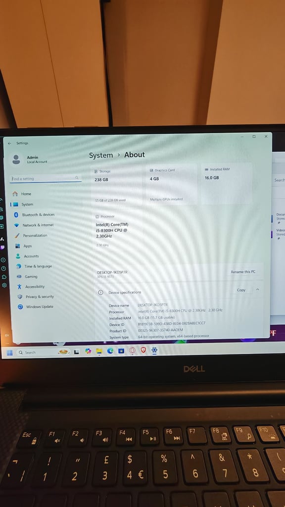 image for Dell XPS 15 laptop 