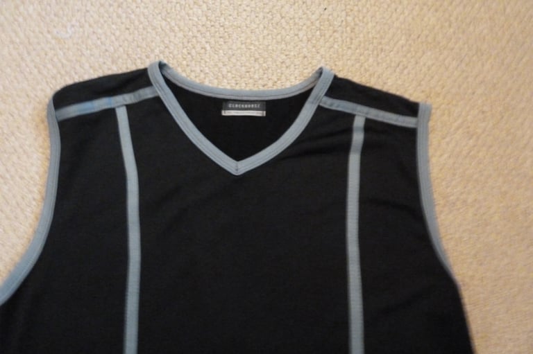 Men's Sleeveless Style Black Clubwear Top