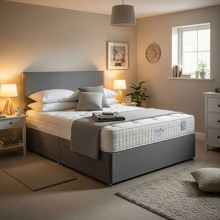 image for Double Bed with Mattress – Furniture Clearance Offer!