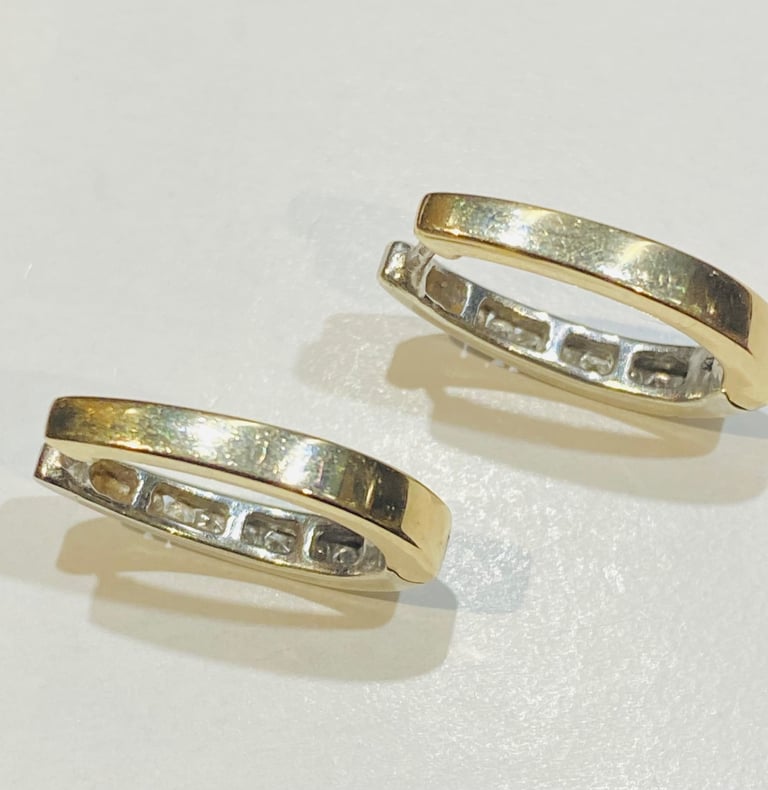 9ct diamond earrings.
