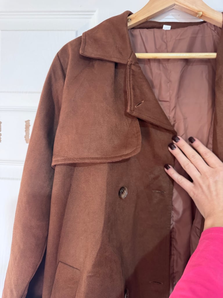 image for suede trench coat