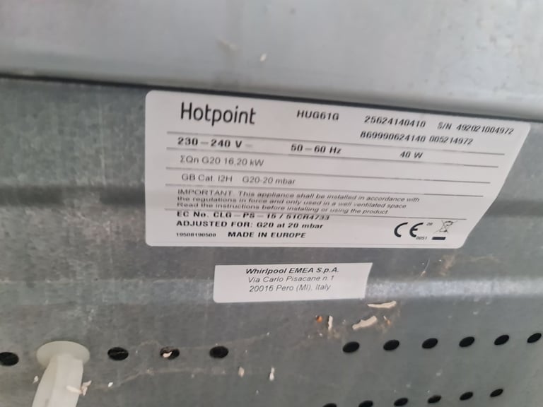 *NOT TESTED* Hotpoint Ultima Gas Cooker with Double Oven