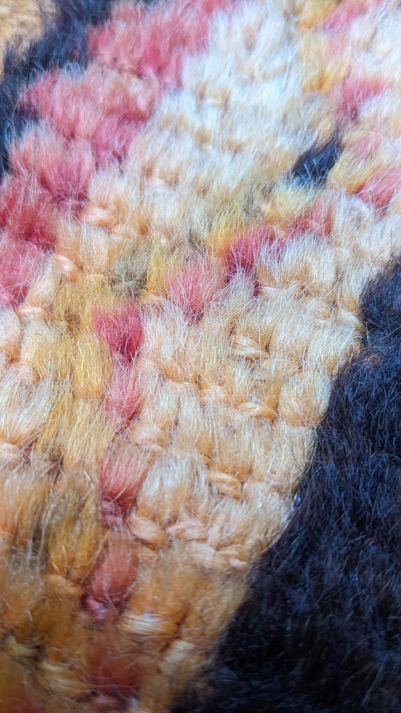 silky wool vintage rug 250 x 125 cm