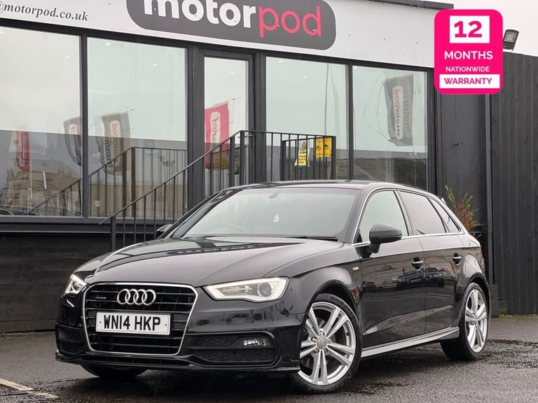 2014 Audi A3 2.0 TDI S line Sportback 5dr Diesel S Tronic quattro Euro 6 (s/s) (184 ps) Hatchback...
