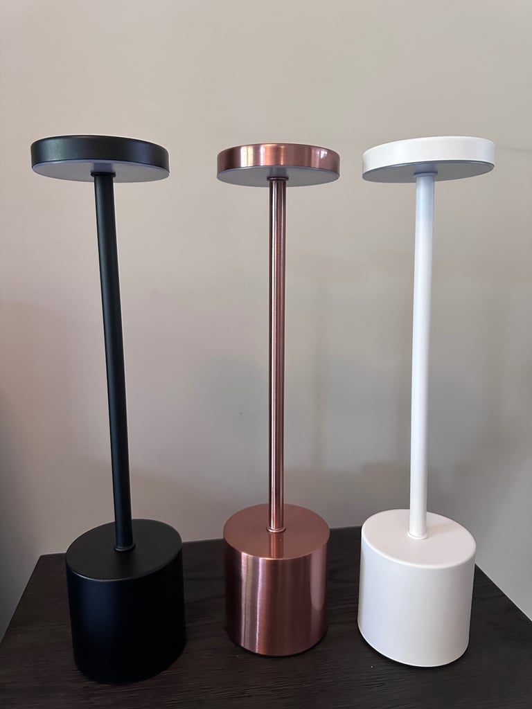 Job Lot 98 x USB Table Lamps Black/Rose Gold/White 