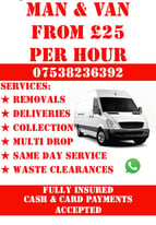 MAN & VAN / REMOVALS FROM £25 PER HOUR IN ORPINGTON,BEXLEY,SIDCUP & BROMLEY CHEAP!| ☎️_07538236392☎️
