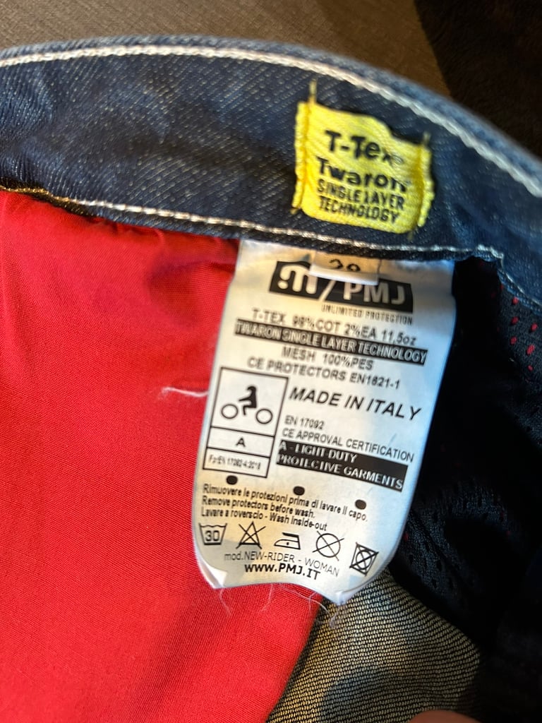 Women’s A rated motorcycle jeans