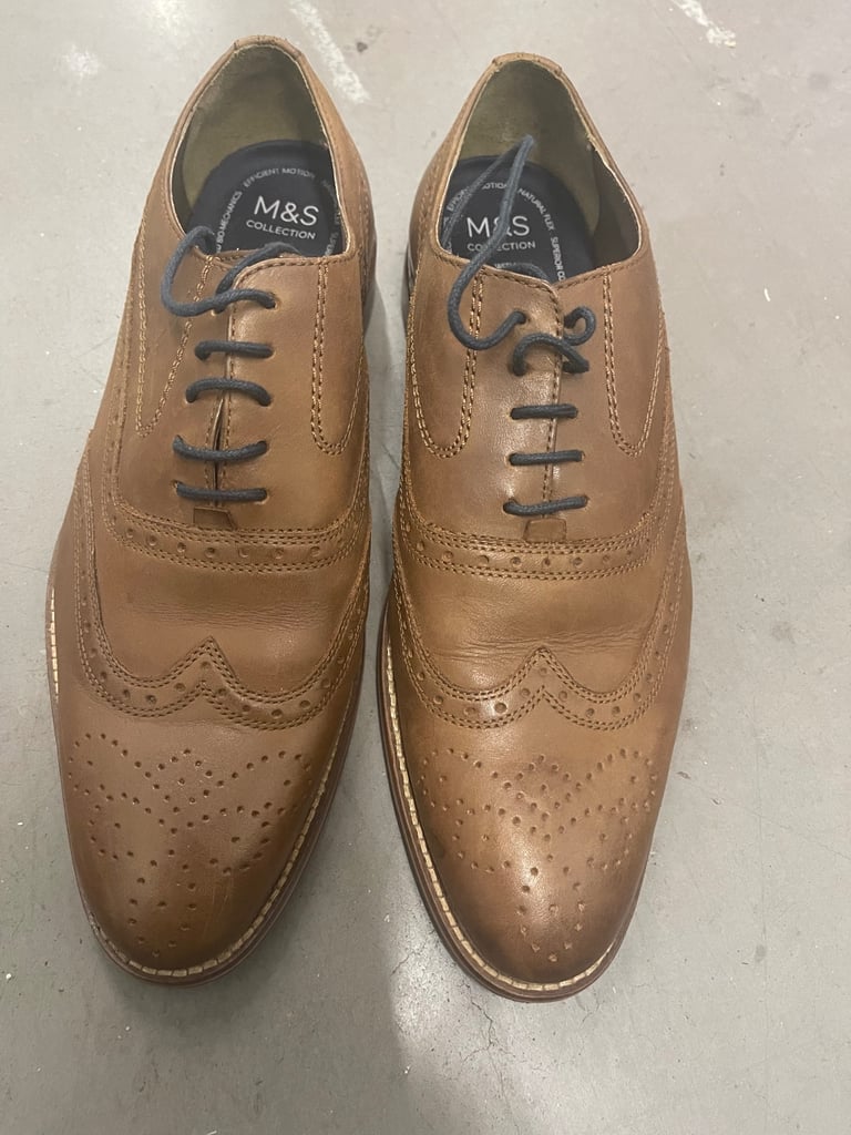 image for M&S Collection improved Comfort Brown Men’s Lace Up Shoe UK Size 7.5