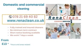 image for Renaclena Ltd- domestic and commercial cleaning services. Book today