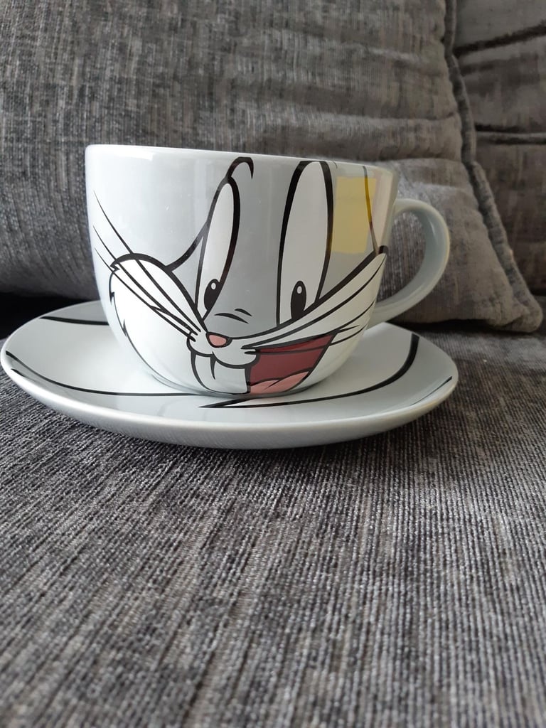 image for Vintage Bugs Bunny oversized cup and saucer set from Warner Bros.
