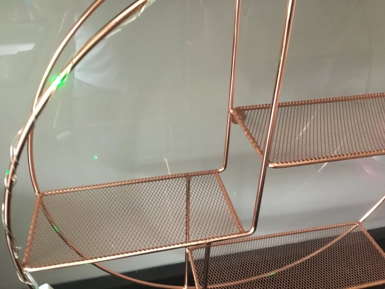 Rose Gold circular wall shelf