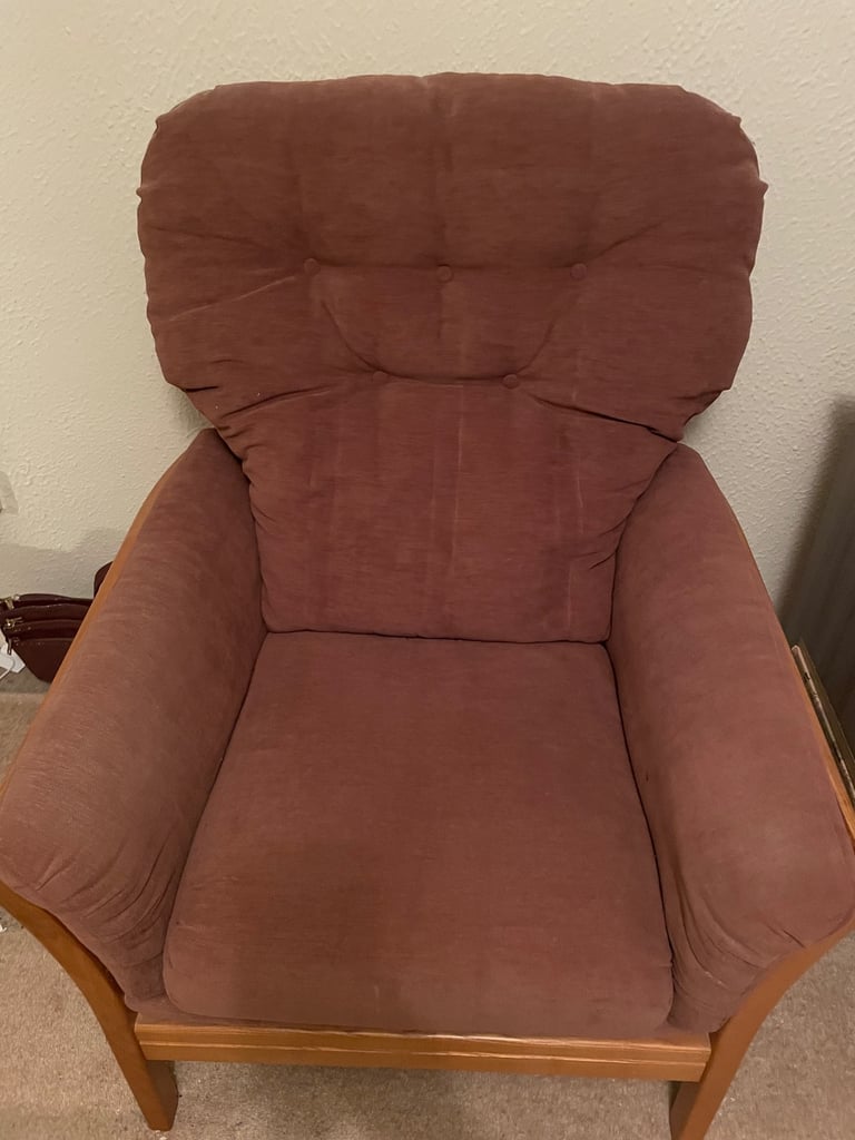 image for 2 x armchairs and 1 matching footstool