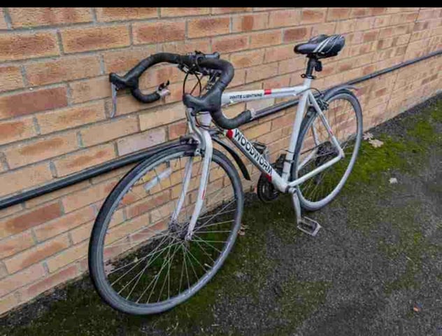 Woodworm White Lighting road bike is in good The road