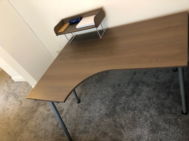 Large office desk with adjustable legs(light oak)
