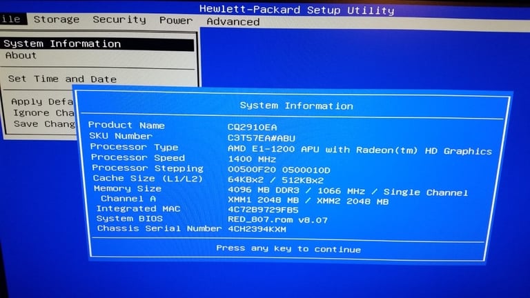 HP Compaq Desktop PC - AMD 1.4GHz CPU, 4GB RAM, 500GB SATA HDD, DVD