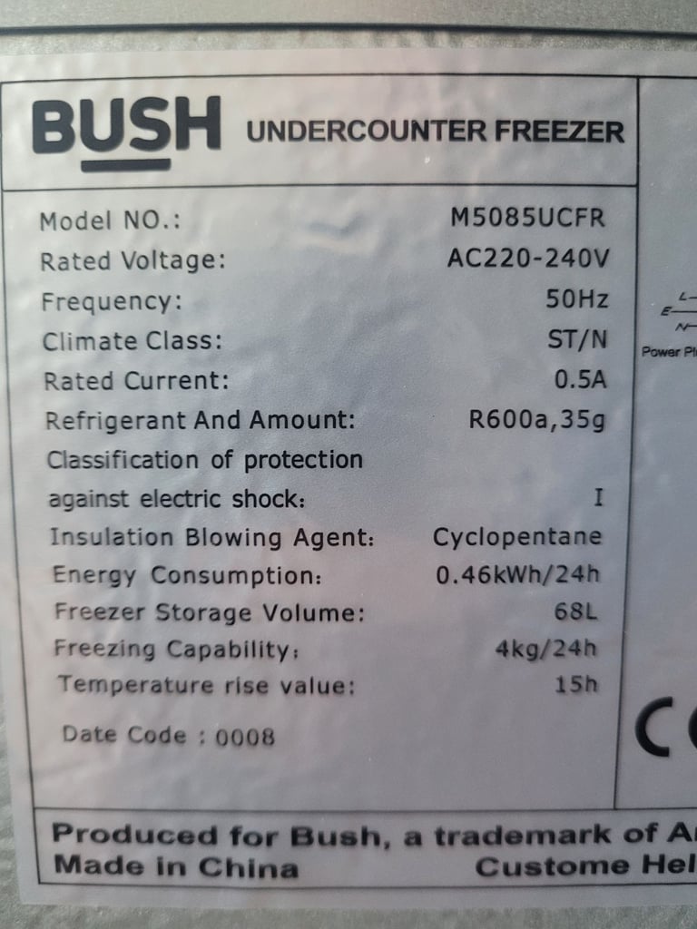 Bush Freezer - As New