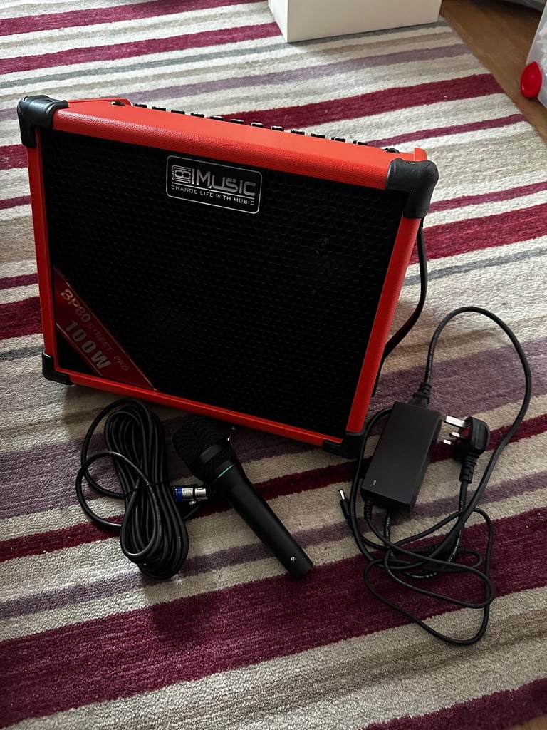 image for Coolmusic BP80 100W Bluetooth Amplifier with rechargeable battery