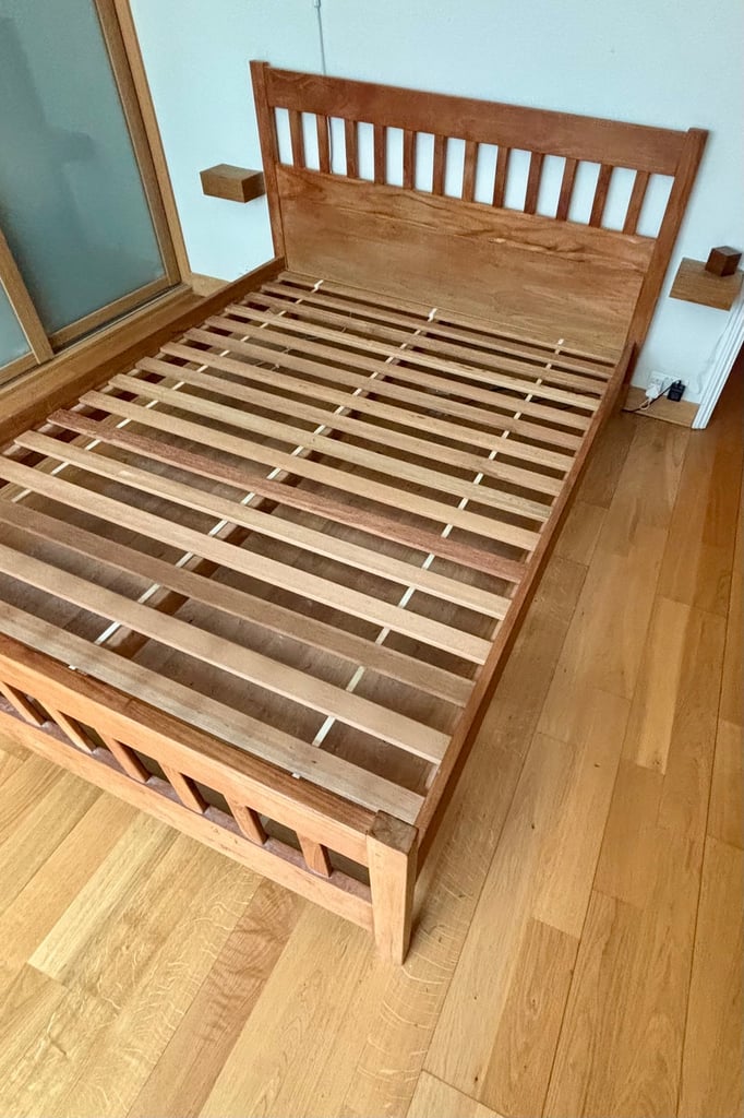 Habitat Oak King Size bed frame (solid wood) circa early 90s