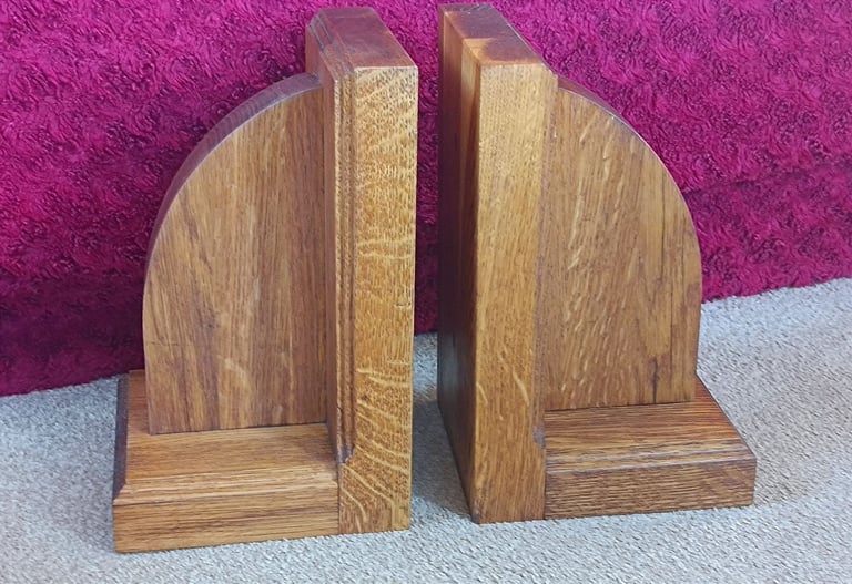 image for Book ends in solid french oak.