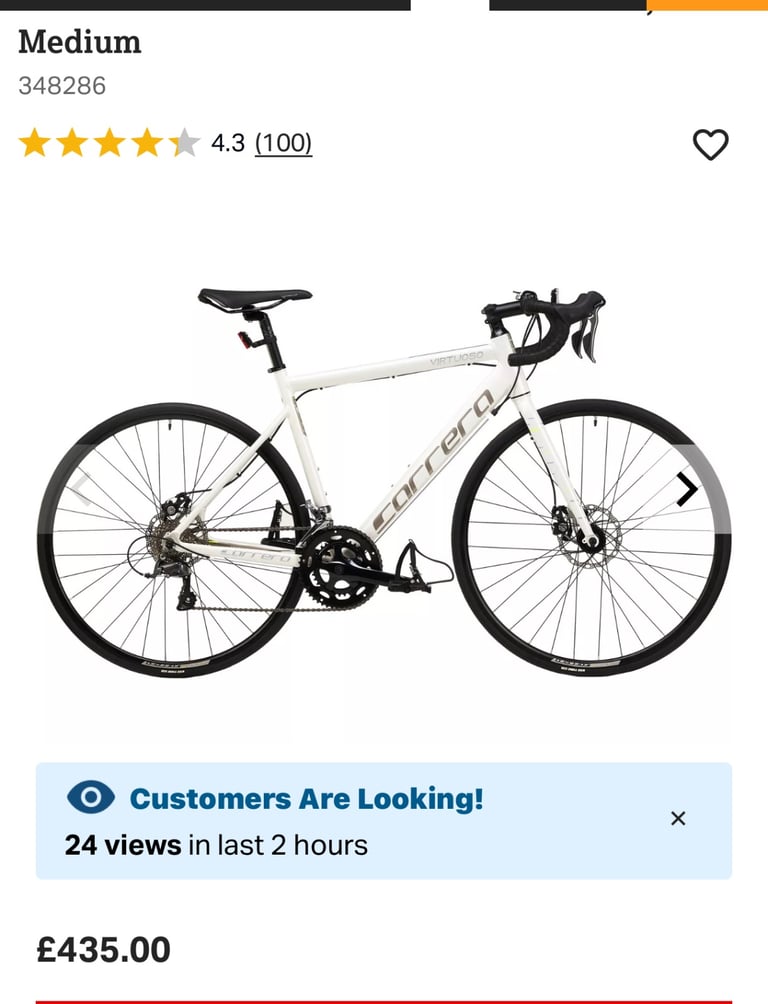 Road Bike For Sale - Carrero Virtuoso 54cm Medium