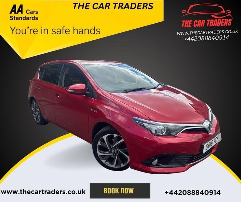 2016 Toyota Auris 1.8 VVT-h Design Hatchback 5dr Petrol Hybrid CVT Euro 6 (s/s) (136 ps) Hatchbac...