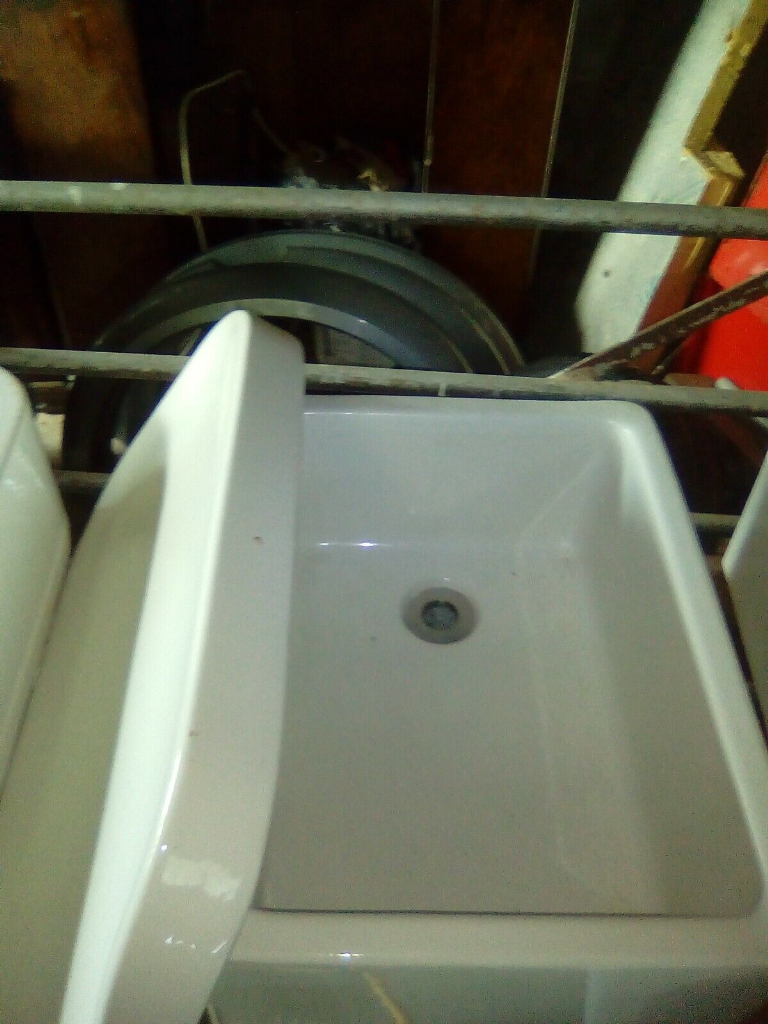 Belfast sink, drainer and B&Q base cabinet