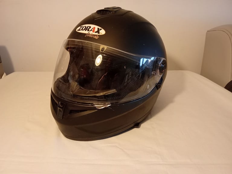 image for  Large 60 ZORAX ZOR-819 Full Face Motorbike Helmet Motorcycle Matt Black Solid