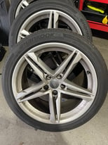 4x Audi S Line 18 inch alloys with tyres will fit vw’s seats skodas