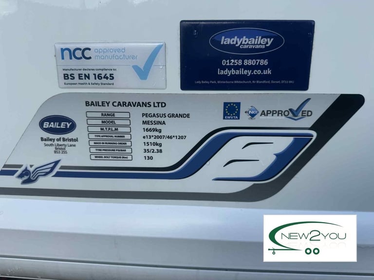 2020 Bailey Pegasus Messina 4 Berth ISLAND BED Caravan - STOCK NO E211