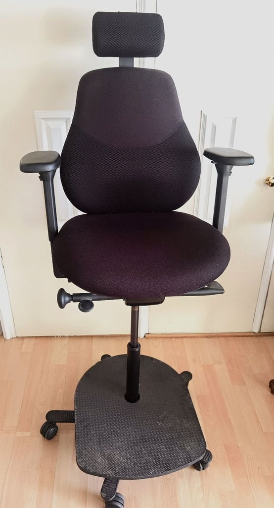 RRP £499 Orange Box BEING ME CHAIR Black Hydraulic Tall Chair Extends over 3ft