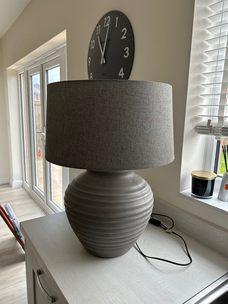 image for Large Grey Ceramic Lamp