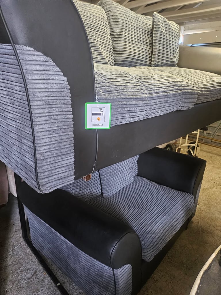 image for Exdisplay dfs grey sofa & cuddles chair set