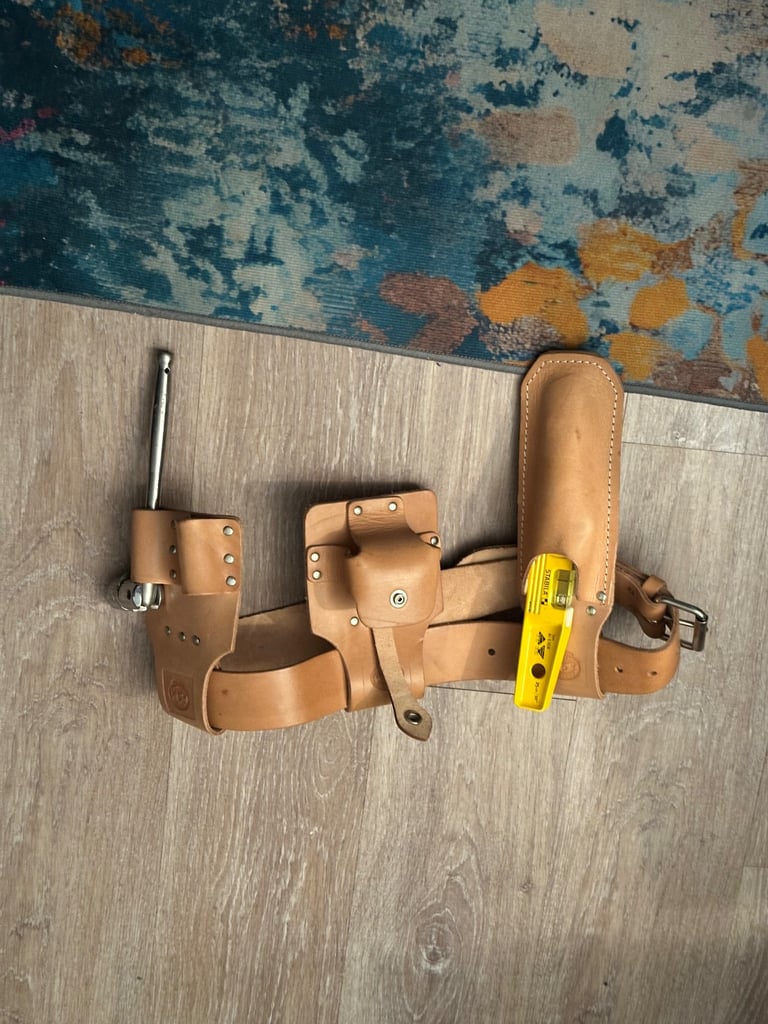 Scaffold belt with stabila level and Scaff spanner. 