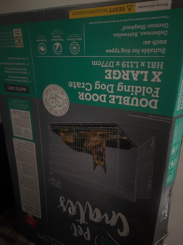 XL dog crate Matte grey