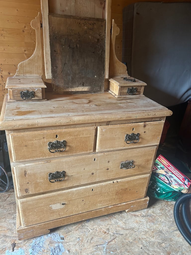 image for Antique pine dressing table 