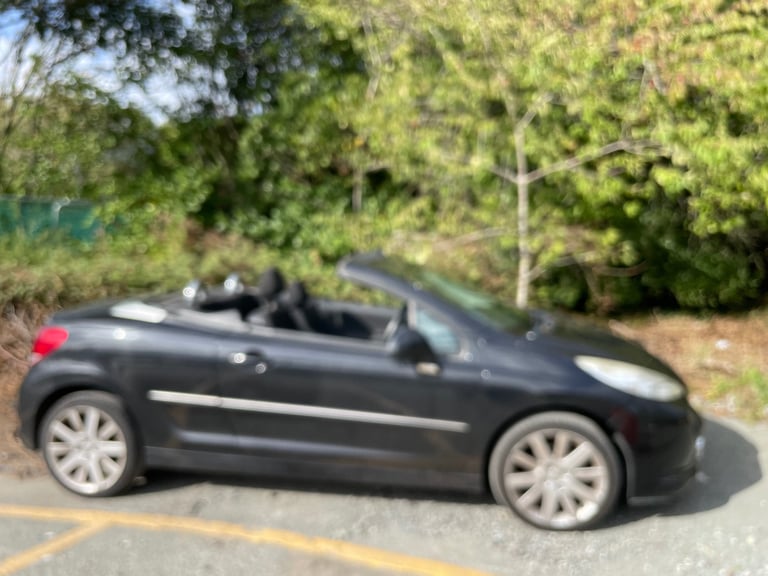 PEUGEOT 207 CC 1.6 VTI GT CONVERTIBLE 11 REG BLACK MOT MARCH 3RD 2026 SERVICE HISTORY LOW INSURANCE