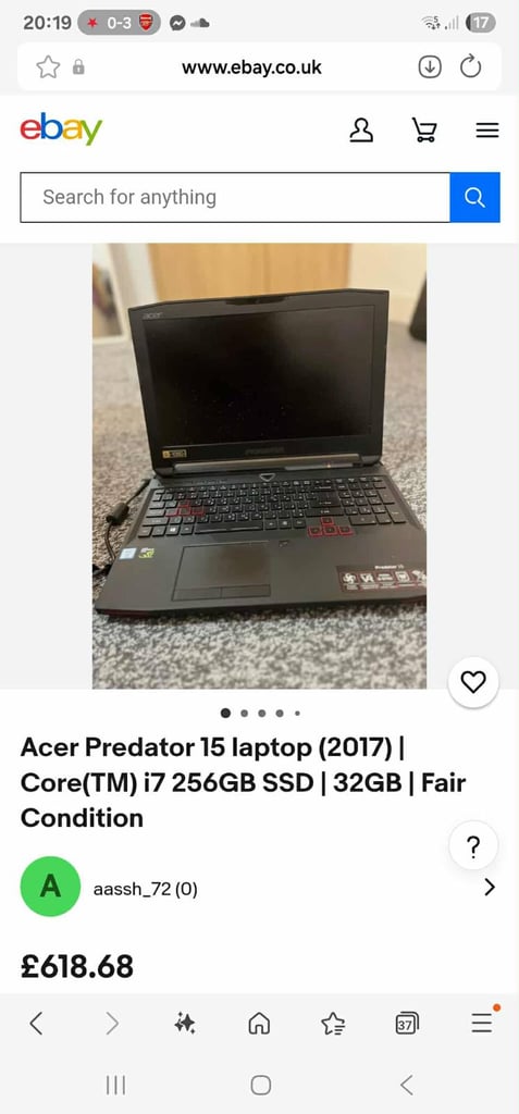 image for Acer predator gaming  laptop 