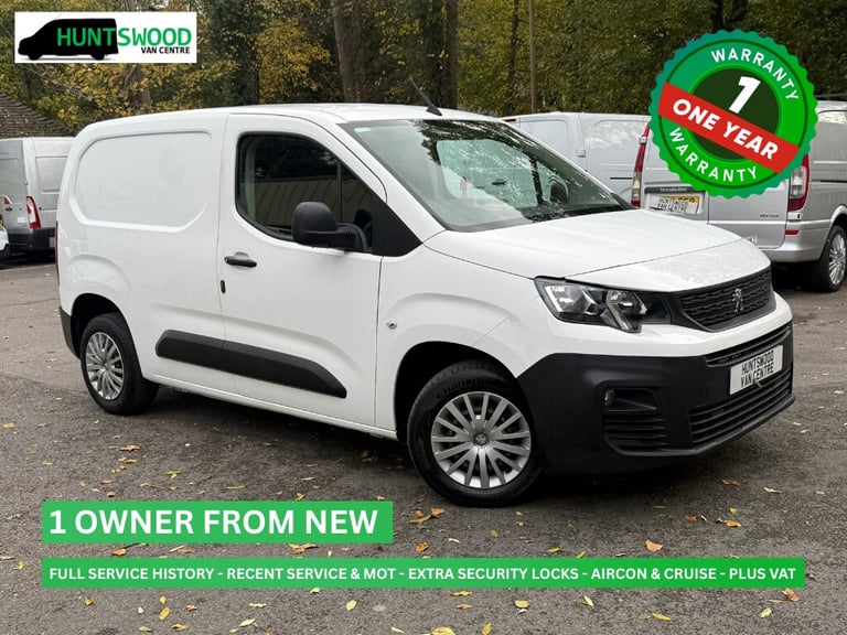 2019 PEUGEOT PARTNER 1.5L DIESEL WHITE PROFESSIONAL VAN - 72K - YEAR WARRANTY