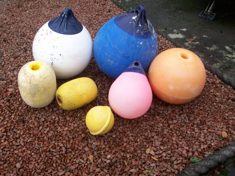 Job lot of 7 lobster pot buoys ideal Beach Themed Garden Decoration