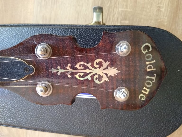 Left-hand Gold Tone White Ladye Banjo