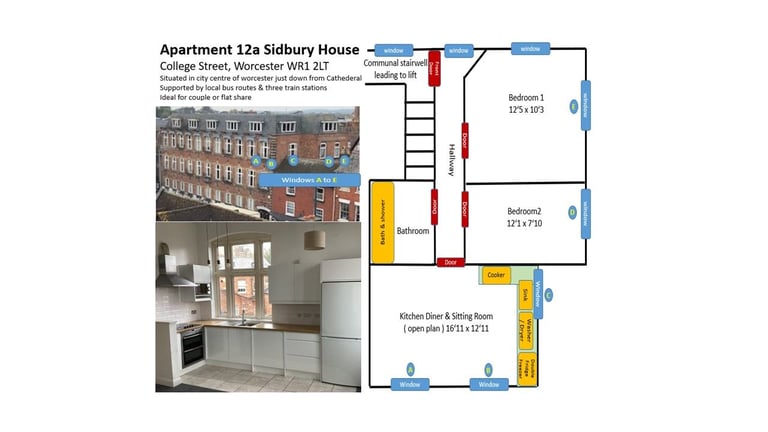 2 Bed Apartment Worcester City Centre