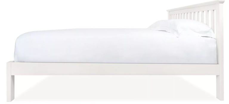 Wooden Bedframe – Off-White – Assembled but Unused – £280