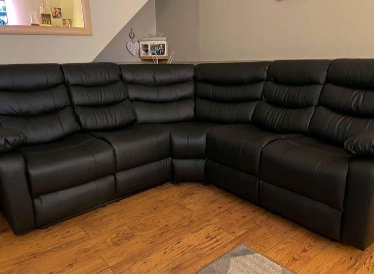 Corner Leather Sofa | 5 Seater Leather Roma Recliner Corner sofa - 20% Save Now - COD offer 