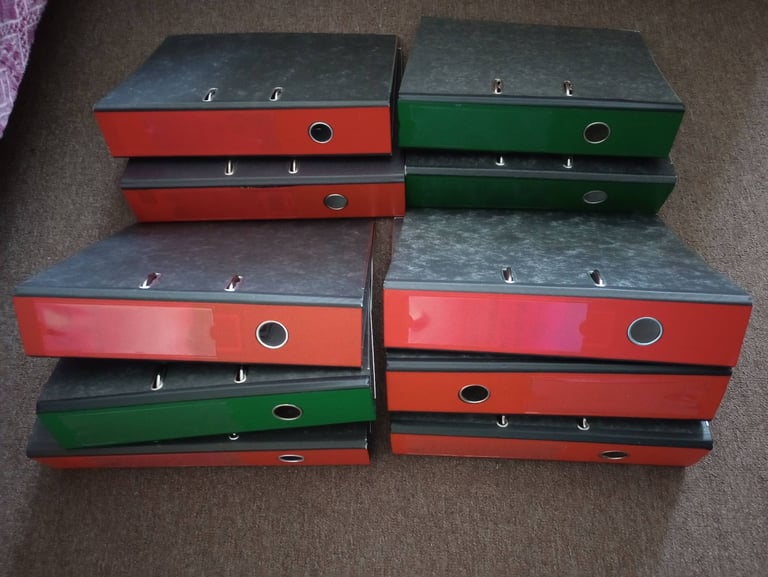 image for Clearance! House/ Office/ Uni. 10 Lever Arch Board Binding Files in very good and good condition